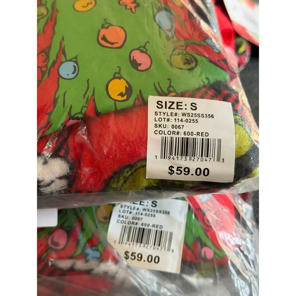 NEW! L Dr. Seuss The Grinch Christmas Pajamas Matching Family Sleepwear